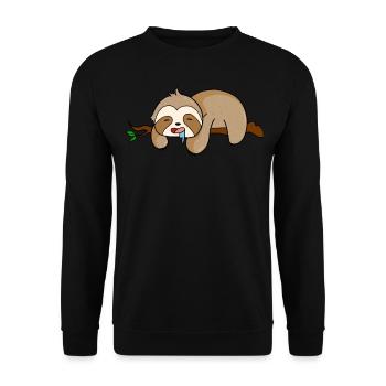 Paresseux - Sweat-shirt Unisexe - noir - Devant - Alina (178cm) & Michal (187cm)