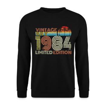 July 1984 - Unisex Sweatshirt - black - Front - Alina (178cm) & Michal (187cm)