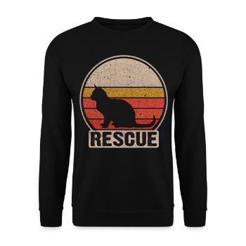 Rétro rétro rétro Rescue Gift - Sweat-shirt Unisexe - noir - Devant - Alina (178cm) & Michal (187cm)