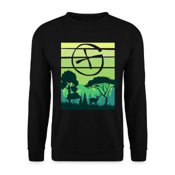 Geocaching Container Treasure Hunting GPS Map Geoc - Unisex Pullover - Schwarz - Vorne - Alina (178cm) & Michal (187cm)