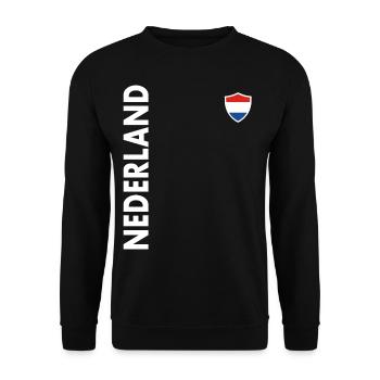 Drapeau de football Pays-Bas - Sweat-shirt Unisexe - noir - Devant - Alina (178cm) & Michal (187cm)