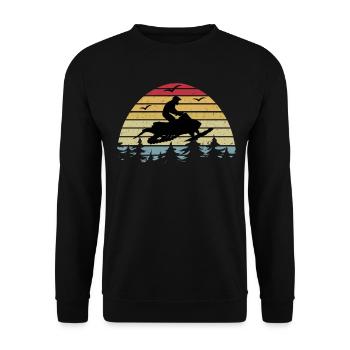 Snowmobile winter sports Skidoo snowmobile snowmobile - Unisex Sweatshirt - black - Front - Alina (178cm) & Michal (187cm)