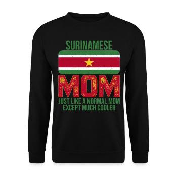 Surinamese Mom Surinam Drapeau Fête des mères - Sweat-shirt Unisexe - noir - Devant - Alina (178cm) & Michal (187cm)