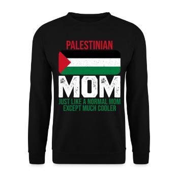 Palestinian Mom Drapeau Palestine pour la fête des mères - Sweat-shirt Unisexe - noir - Devant - Alina (178cm) & Michal (187cm)