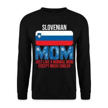 Slovenian Mom Slovénie Drapeau fête des mères - Sweat-shirt Unisexe - noir - Devant - Alina (178cm) & Michal (187cm)