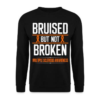Multiple Sclerosis Awareness Ribbon not Broken MS - Sweat-shirt Unisexe - noir - Devant - Alina (178cm) & Michal (187cm)