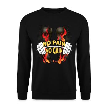 Haltérophilie Haltérophilie Powerlifting Bodybuilder - Sweat-shirt Unisexe - noir - Devant - Alina (178cm) & Michal (187cm)