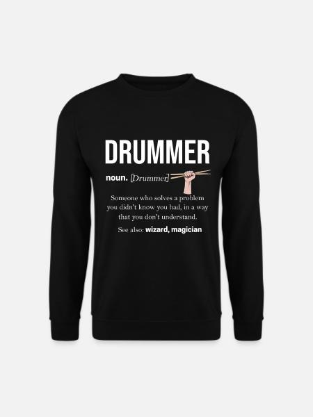 Drums Music Drummer Band Gift Drum Set - Unisex Sweatshirt - black