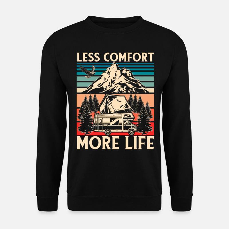 Weniger Komfort mehr Leben - Unisex Pullover - Schwarz