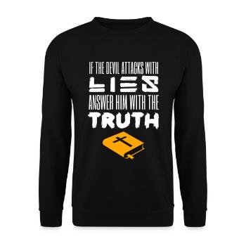 Jesus Jesus Jesus Christlich Christlich Christlich - Unisex Pullover - Schwarz - Vorne - Alina (178cm) & Michal (187cm)