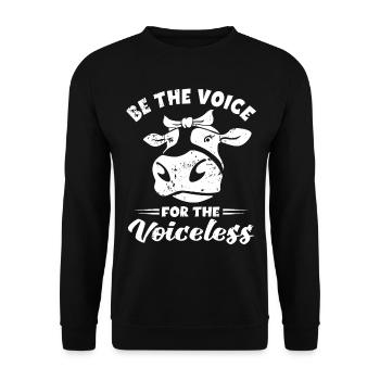 Be The Voice For The Voiceless - Protection des animaux Vegan - Sweat-shirt Unisexe - noir - Devant - Alina (178cm) & Michal (187cm)