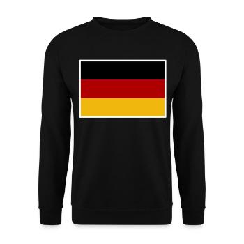 Football Germany flag German football jersey - Unisex Sweatshirt - black - Front - Alina (178cm) & Michal (187cm)