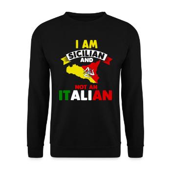 Italie Italia Italiens Siciliens Sicile - Sweat-shirt Unisexe - noir - Devant - Alina (178cm) & Michal (187cm)
