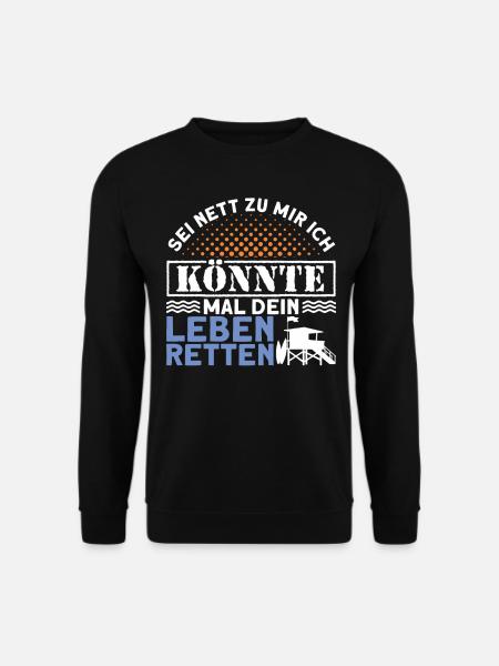 Poolboy Bademeister Schwimmen - Unisex Pullover - Schwarz