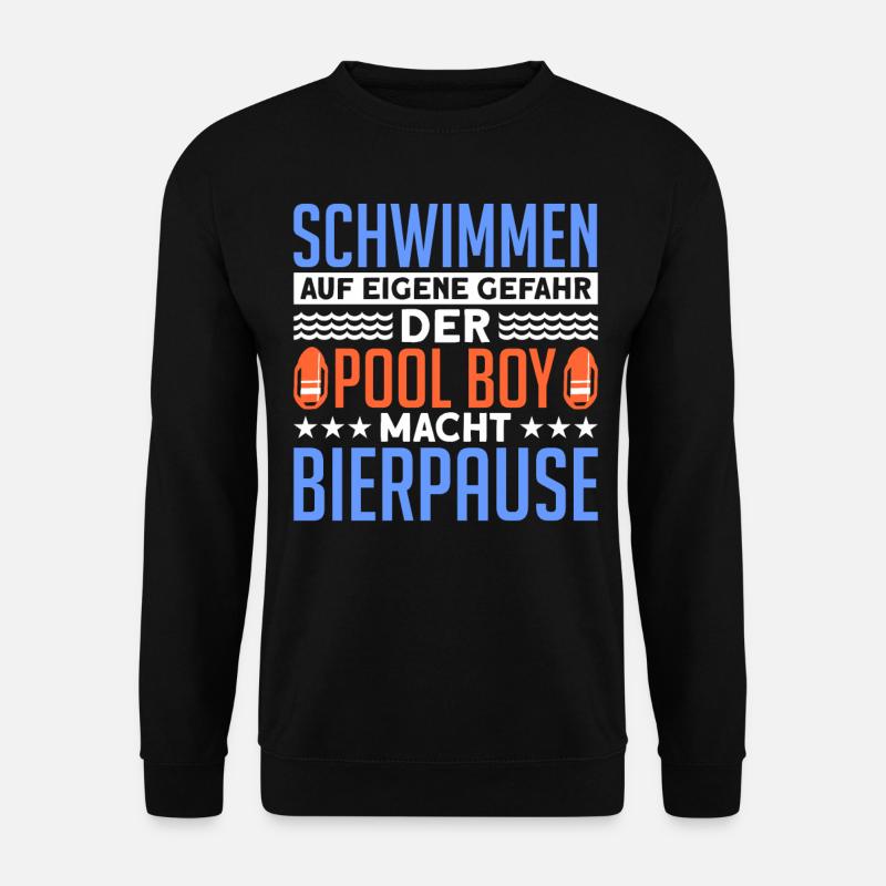 Schwimmen Poolboy Bademeister - Unisex Pullover - Schwarz