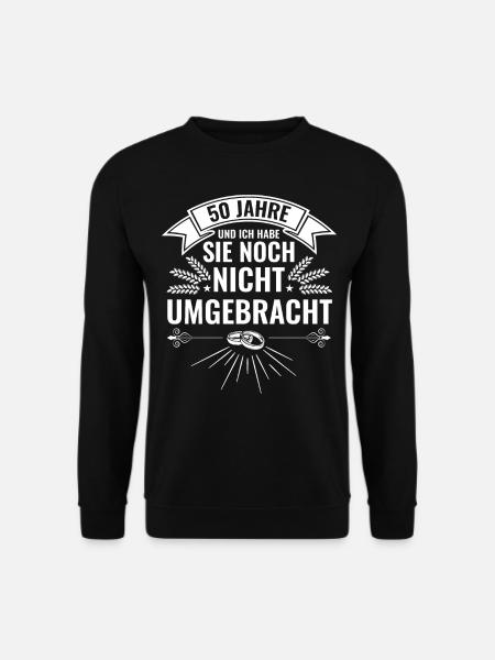 Lustiges Goldene Hochzeit 50 Jahre Ehe Geschenk - Unisex Pullover - Schwarz