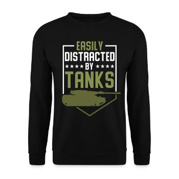 tank - Unisex Sweatshirt - black - Front - Alina (178cm) & Michal (187cm)
