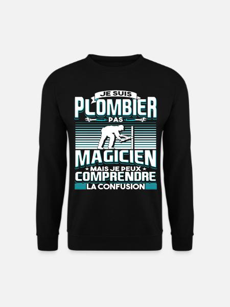 Plombier Humour Plombiers - Sweat-shirt Unisexe - noir