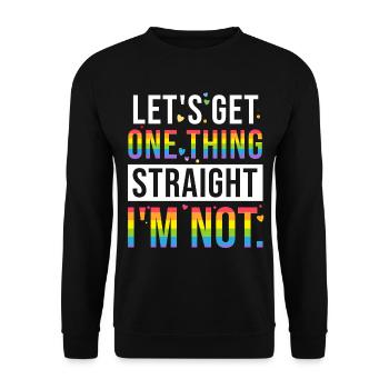 LGBT Schwul Gay Pride CSD Lesbe Homosexuell Lesbe - Unisex Pullover - Schwarz - Vorne - Alina (178cm) & Michal (187cm)