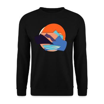 Abstrakt - Unisex Pullover - Schwarz - Vorne - Alina (178cm) & Michal (187cm)