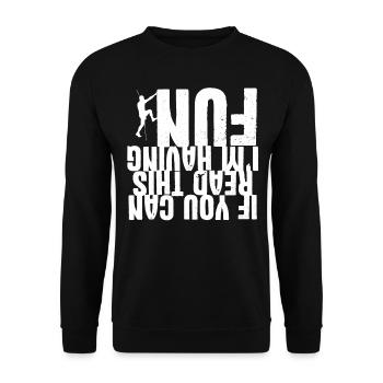 Rock Climbing Climber You Can Read - Sweat-shirt Unisexe - noir - Devant - Alina (178cm) & Michal (187cm)