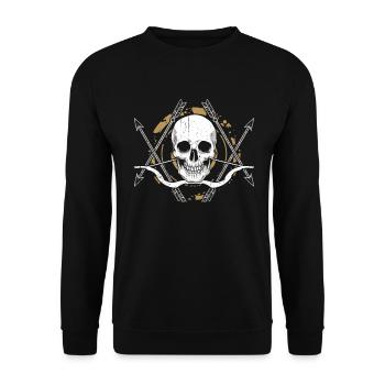 archery - Unisex Sweatshirt - black - Front - Alina (178cm) & Michal (187cm)