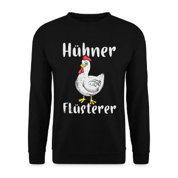 Huhn - Unisex Pullover - Schwarz - Vorne - Alina (178cm) & Michal (187cm)