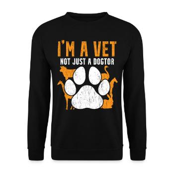 Je ne suis pas seulement dogtor. - Sweat-shirt Unisexe - noir - Devant - Alina (178cm) & Michal (187cm)