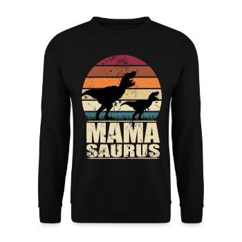 Mamasaurus Rex Mother Dinosaur Families Dino - Unisex Sweatshirt - black - Front - Alina (178cm) & Michal (187cm)