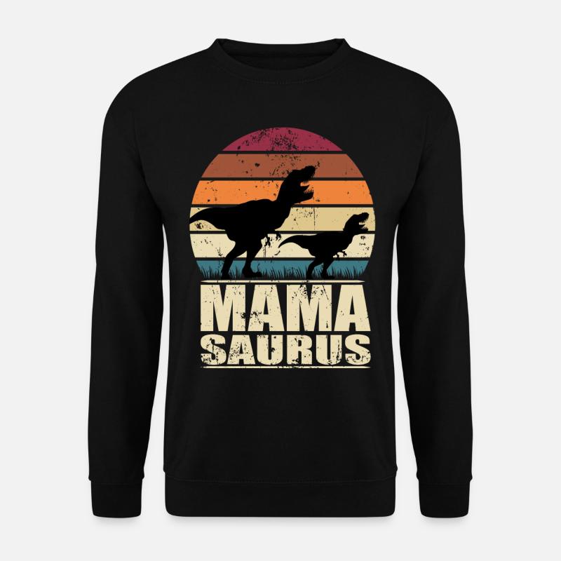 Mamasaurus Rex Mutter Dinosaurier Familien Dino - Unisex Pullover - Schwarz