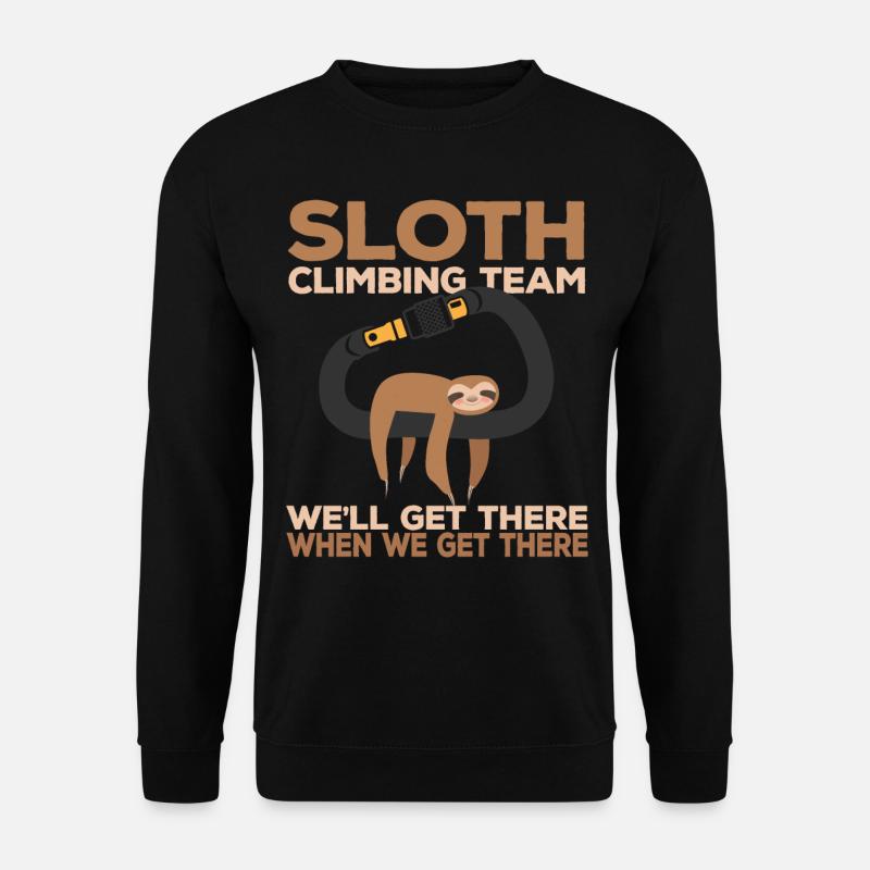 Rock Climber Sloth Climbing Team - Unisex Sweatshirt - black