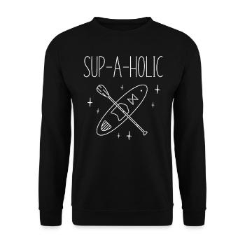 SUP Paddleboard Sup-A-Holic - Unisex Sweatshirt - black - Front - Alina (178cm) & Michal (187cm)