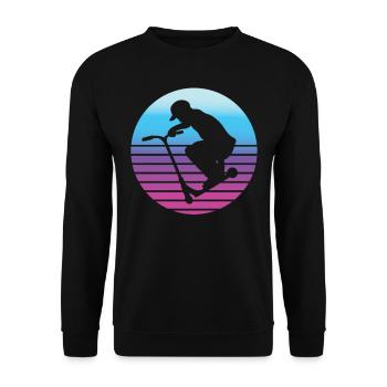 Scooter Stunt Tretroller - Unisex Pullover - Schwarz - Vorne - Alina (178cm) & Michal (187cm)
