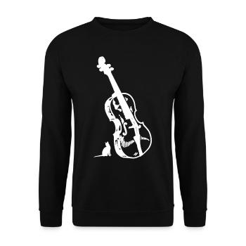 Cats Guitars Musicians Guitarist Guitar Player - Unisex Sweatshirt - black - Front - Alina (178cm) & Michal (187cm)