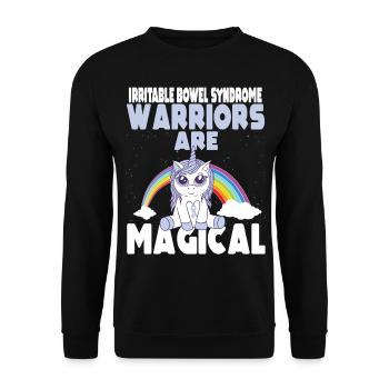 Irritable Syndrome Awareness Periwinkle Ribbon - Sweat-shirt Unisexe - noir - Devant - Alina (178cm) & Michal (187cm)