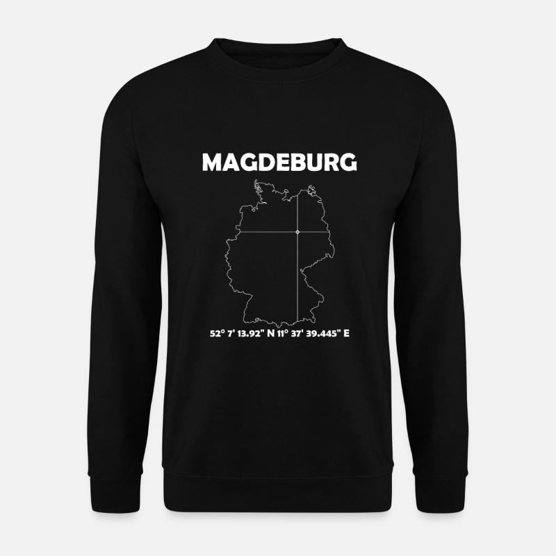 Magdeburg Map - Unisex Sweatshirt - black