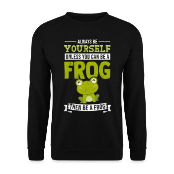Grenouille cadeau prince Lurch fresque conte de fées - Sweat-shirt Unisexe - noir - Devant - Alina (178cm) & Michal (187cm)
