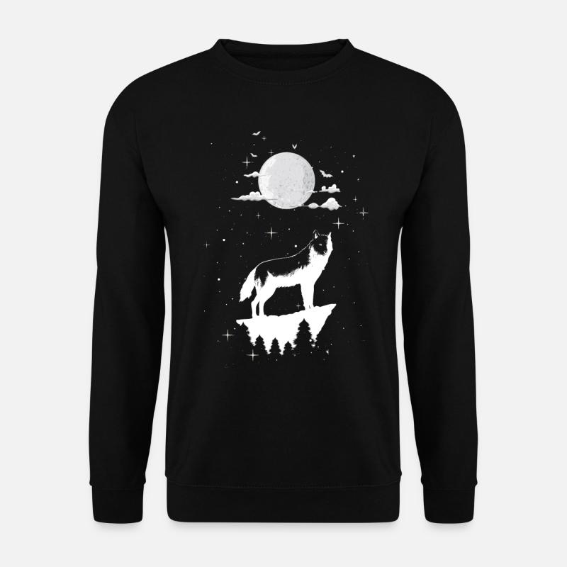 wolf - Unisex Sweatshirt - black