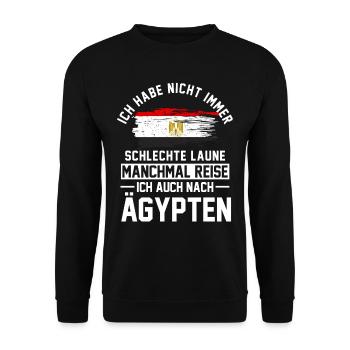 Ägypter Ägypten Urlaub Ägyptisch Hurghada - Unisex Pullover - Schwarz - Vorne - Alina (178cm) & Michal (187cm)