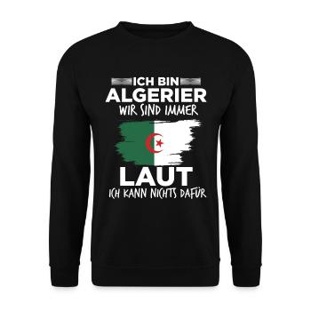Lauter Algerier Algerisch Algerien Geschenk - Unisex Pullover - Schwarz - Vorne - Alina (178cm) & Michal (187cm)