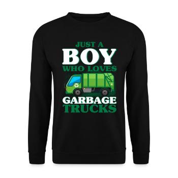 Anniversaire Camion poubelle - Sweat-shirt Unisexe - noir - Devant - Alina (178cm) & Michal (187cm)