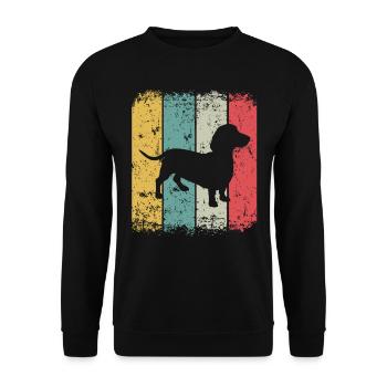 Dachshund Dachshund Dog Dog owner Dachshund puppy - Unisex Sweatshirt - black - Front - Alina (178cm) & Michal (187cm)