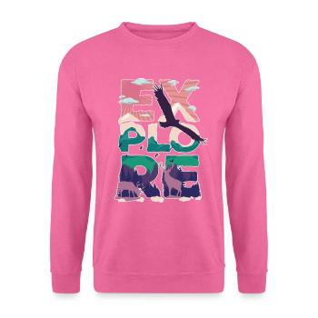 Nature hiking climbing Nature people close to nature - Unisex Sweatshirt - pink - Front