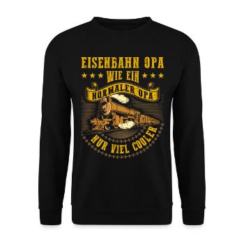 Eisenbahn - Unisex Pullover - Schwarz - Vorne - Alina (178cm) & Michal (187cm)