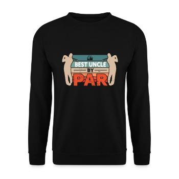Golf Best Uncle By Par - Unisex Pullover - Schwarz - Vorne - Alina (178cm) & Michal (187cm)