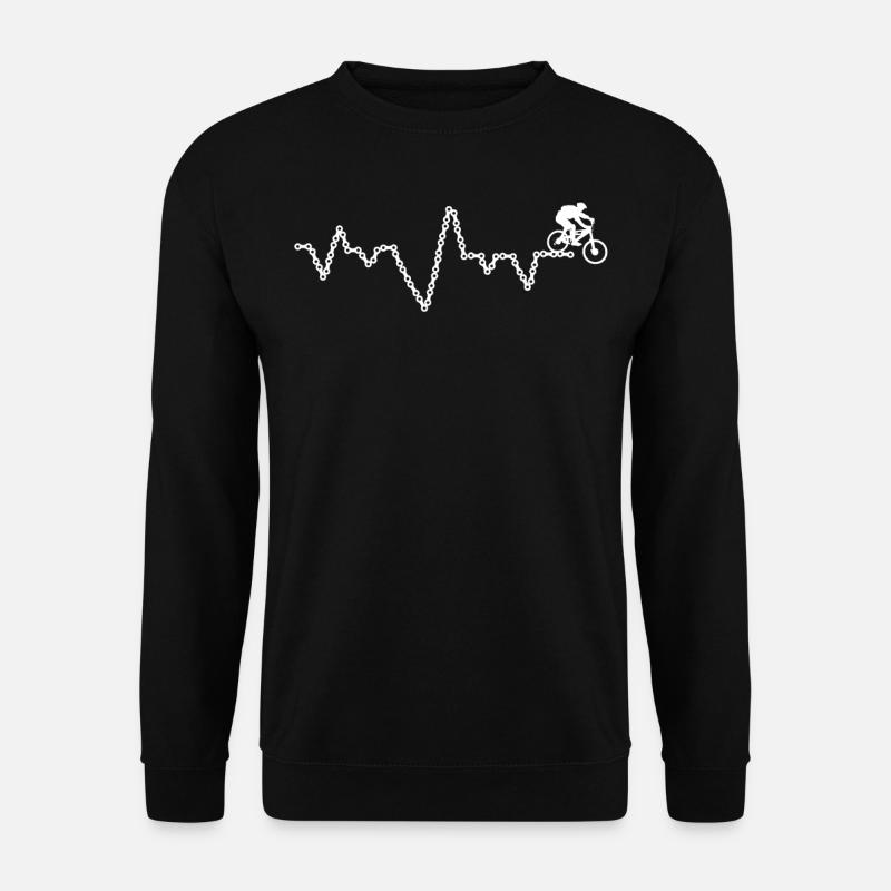 VTT vélo avec chaîne - Sweat-shirt Unisexe - noir