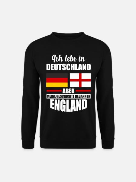 Engländer Deutscher Herzschlag Deutschland England - Unisex Pullover - Schwarz
