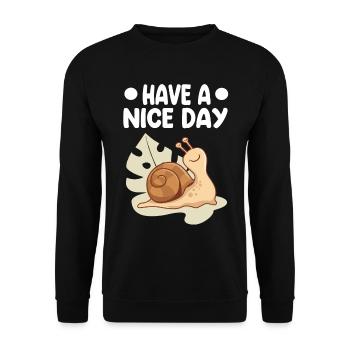 snail - Unisex Sweatshirt - black - Front - Alina (178cm) & Michal (187cm)