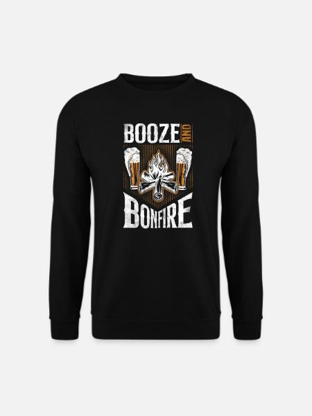 Camping Booze & Bonfire Drunk - Unisex Sweatshirt - black