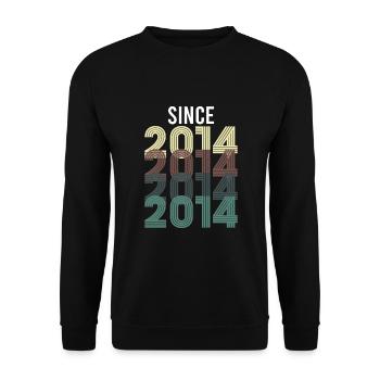 Vintage Since 2014 Anniversaire Année de naissance - Sweat-shirt Unisexe - noir - Devant - Alina (178cm) & Michal (187cm)